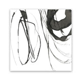 Shop Black Streaks I (Square) Art Print-Abstract, Black, PC, Square, View All, White-framed painted poster wall decor artwork