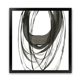 Shop Black Streaks II (Square) Art Print-Abstract, Black, PC, Square, View All, White-framed painted poster wall decor artwork