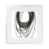 Shop Black Streaks II (Square) Art Print-Abstract, Black, PC, Square, View All, White-framed painted poster wall decor artwork