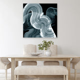 Shop Swirl II (Square) Canvas Art Print-Abstract, Black, Blue, PC, Square, View All-framed wall decor artwork