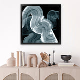 Shop Swirl II (Square) Art Print-Abstract, Black, Blue, PC, Square, View All-framed painted poster wall decor artwork