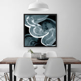 Shop Swirl III (Square) Canvas Art Print-Abstract, Black, Blue, PC, Square, View All-framed wall decor artwork