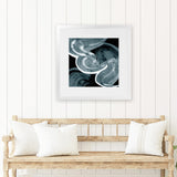 Shop Swirl III (Square) Art Print-Abstract, Black, Blue, PC, Square, View All-framed painted poster wall decor artwork