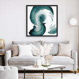 Shop Swirl IV (Square) Canvas Art Print-Abstract, Green, PC, Square, View All-framed wall decor artwork