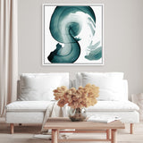 Shop Swirl IV (Square) Canvas Art Print-Abstract, Green, PC, Square, View All-framed wall decor artwork