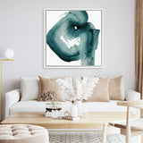 Shop Swirl V (Square) Canvas Art Print-Abstract, Green, PC, Square, View All-framed wall decor artwork