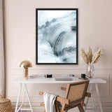 Shop Indigo Mint Bubbles II Indigo Version Canvas Art Print-Abstract, Blue, PC, Portrait, Rectangle, View All-framed wall decor artwork