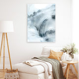 Shop Indigo Mint Bubbles II Indigo Version Canvas Art Print-Abstract, Blue, PC, Portrait, Rectangle, View All-framed wall decor artwork