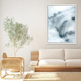 Shop Indigo Mint Bubbles II Indigo Version Canvas Art Print-Abstract, Blue, PC, Portrait, Rectangle, View All-framed wall decor artwork