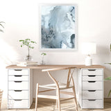 Shop Indigo Mint Bubbles III Indigo Version Art Print-Abstract, Blue, PC, Portrait, Rectangle, View All-framed painted poster wall decor artwork