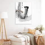 Shop A Loner I Canvas Art Print-Abstract, Black, Grey, PC, Portrait, Rectangle, View All-framed wall decor artwork