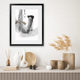 Shop A Loner I Art Print-Abstract, Black, Grey, PC, Portrait, Rectangle, View All-framed painted poster wall decor artwork