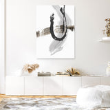 Shop A Loner II Canvas Art Print-Abstract, Grey, PC, Portrait, Rectangle, View All, White-framed wall decor artwork