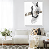 Shop A Loner II Canvas Art Print-Abstract, Grey, PC, Portrait, Rectangle, View All, White-framed wall decor artwork