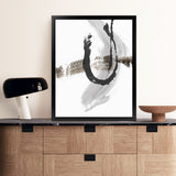 Shop A Loner II Art Print-Abstract, Grey, PC, Portrait, Rectangle, View All, White-framed painted poster wall decor artwork