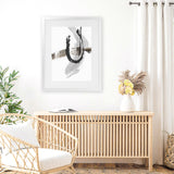 Shop A Loner II Art Print-Abstract, Grey, PC, Portrait, Rectangle, View All, White-framed painted poster wall decor artwork