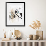 Shop Inked In Black I Art Print-Abstract, Neutrals, PC, Portrait, Rectangle, View All, White-framed painted poster wall decor artwork