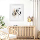 Shop Inked In Black I Art Print-Abstract, Neutrals, PC, Portrait, Rectangle, View All, White-framed painted poster wall decor artwork