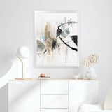 Shop Inked In Black I Art Print-Abstract, Neutrals, PC, Portrait, Rectangle, View All, White-framed painted poster wall decor artwork