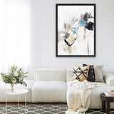 Shop Inked In Black II Canvas Art Print-Abstract, Neutrals, PC, Portrait, Rectangle, View All, White-framed wall decor artwork