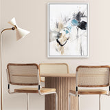 Shop Inked In Black II Canvas Art Print-Abstract, Neutrals, PC, Portrait, Rectangle, View All, White-framed wall decor artwork