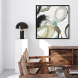 Shop Rings And Lines I (Square) Canvas Art Print-Abstract, Green, PC, Square, View All-framed wall decor artwork