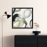 Shop Rings And Lines I (Square) Art Print-Abstract, Green, PC, Square, View All-framed painted poster wall decor artwork