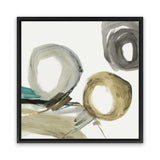 Shop Rings And Lines II (Square) Canvas Art Print-Abstract, Green, Grey, PC, Square, View All-framed wall decor artwork