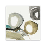 Shop Rings And Lines II (Square) Canvas Art Print-Abstract, Green, Grey, PC, Square, View All-framed wall decor artwork