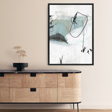 Shop Tied I Canvas Art Print-Abstract, Blue, PC, Portrait, Rectangle, View All, White-framed wall decor artwork