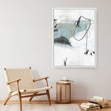 Shop Tied I Canvas Art Print-Abstract, Blue, PC, Portrait, Rectangle, View All, White-framed wall decor artwork