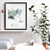 Shop Tied I Art Print-Abstract, Blue, PC, Portrait, Rectangle, View All, White-framed painted poster wall decor artwork