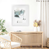 Shop Tied I Art Print-Abstract, Blue, PC, Portrait, Rectangle, View All, White-framed painted poster wall decor artwork