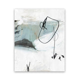 Shop Tied I Art Print-Abstract, Blue, PC, Portrait, Rectangle, View All, White-framed painted poster wall decor artwork