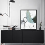 Shop Tied II Art Print-Abstract, Blue, PC, Portrait, Rectangle, View All-framed painted poster wall decor artwork