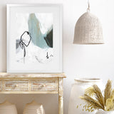 Shop Tied II Art Print-Abstract, Blue, PC, Portrait, Rectangle, View All-framed painted poster wall decor artwork