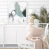 Shop Tied II Art Print-Abstract, Blue, PC, Portrait, Rectangle, View All-framed painted poster wall decor artwork