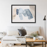 Shop Blue Tilted II Canvas Art Print-Abstract, Blue, Horizontal, Landscape, Neutrals, PC, Rectangle, View All-framed wall decor artwork