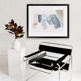 Shop Blue Tilted II Art Print-Abstract, Blue, Horizontal, Landscape, Neutrals, PC, Rectangle, View All-framed painted poster wall decor artwork