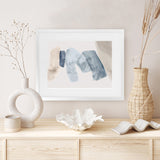 Shop Blue Tilted II Art Print-Abstract, Blue, Horizontal, Landscape, Neutrals, PC, Rectangle, View All-framed painted poster wall decor artwork