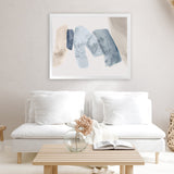 Shop Blue Tilted II Art Print-Abstract, Blue, Horizontal, Landscape, Neutrals, PC, Rectangle, View All-framed painted poster wall decor artwork