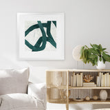 Shop Green Bow I (Square) Art Print-Abstract, Green, PC, Square, View All-framed painted poster wall decor artwork