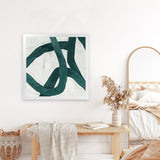 Shop Green Bow I (Square) Art Print-Abstract, Green, PC, Square, View All-framed painted poster wall decor artwork