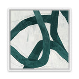 Shop Green Bow I (Square) Canvas Art Print-Abstract, Green, PC, Square, View All-framed wall decor artwork