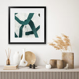 Shop Green Bow II (Square) Art Print-Abstract, Green, PC, Square, View All-framed painted poster wall decor artwork