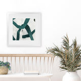 Shop Green Bow II (Square) Art Print-Abstract, Green, PC, Square, View All-framed painted poster wall decor artwork