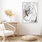 Shop Indentation I Canvas Art Print-Abstract, Neutrals, PC, Portrait, Rectangle, View All-framed wall decor artwork