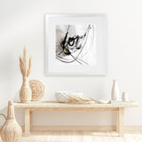 Shop Ocular I (Square) Art Print-Abstract, Black, Neutrals, PC, Square, View All-framed painted poster wall decor artwork