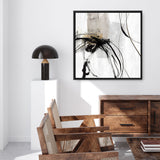 Shop Ocular II (Square) Canvas Art Print-Abstract, Black, Neutrals, PC, Square, View All-framed wall decor artwork