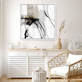 Shop Ocular II (Square) Canvas Art Print-Abstract, Black, Neutrals, PC, Square, View All-framed wall decor artwork